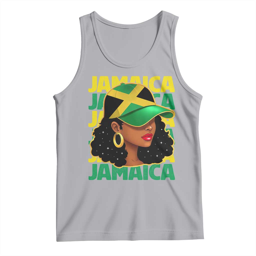 Proud Jamaican Afro Black Woman Jamaica Flag Pride Tank Top - Wonder Print Shop