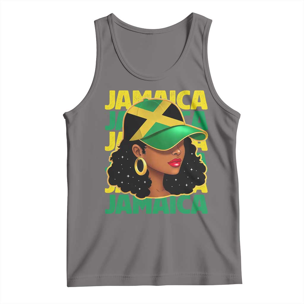 Proud Jamaican Afro Black Woman Jamaica Flag Pride Tank Top - Wonder Print Shop