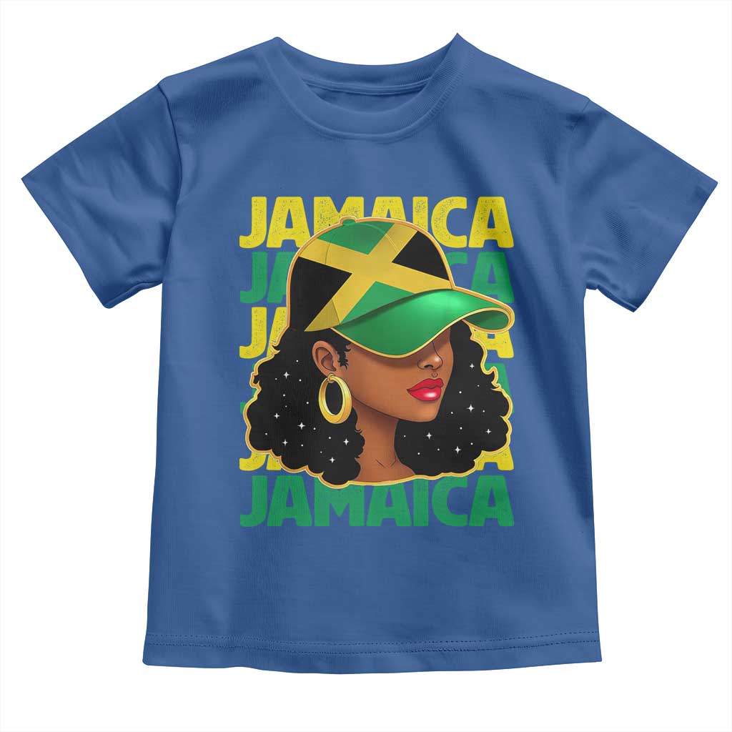 Proud Jamaican Afro Black Woman Jamaica Flag Pride Toddler T Shirt - Wonder Print Shop