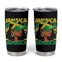 Proud Jamaican Afro Black Woman Jamaica Flag Pride Tumbler Cup - Wonder Print Shop