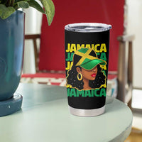 Proud Jamaican Afro Black Woman Jamaica Flag Pride Tumbler Cup - Wonder Print Shop