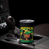 Proud Jamaican Afro Black Woman Jamaica Flag Pride Tumbler Cup - Wonder Print Shop