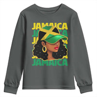 Proud Jamaican Afro Black Woman Jamaica Flag Pride Youth Sweatshirt - Wonder Print Shop