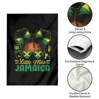 Little Miss Jamaica Garden Flag Proud Jamaican Afro Black Girls Jamaica Flag Pride - Wonder Print Shop