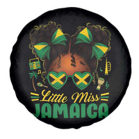 Little Miss Jamaica Spare Tire Cover Proud Jamaican Afro Black Girls Jamaica Flag Pride - Wonder Print Shop