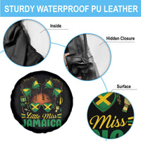 Little Miss Jamaica Spare Tire Cover Proud Jamaican Afro Black Girls Jamaica Flag Pride - Wonder Print Shop