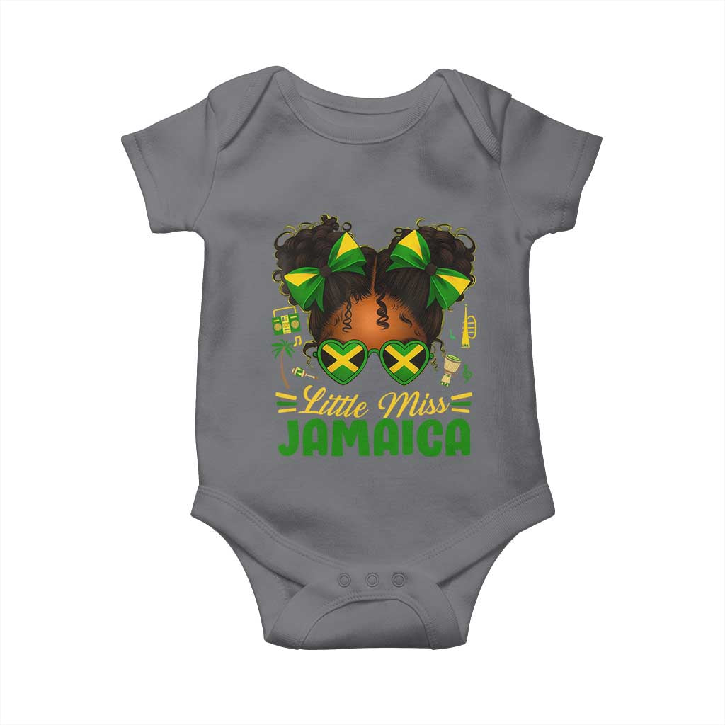 Little Miss Jamaica Baby Onesie Proud Jamaican Afro Black Girls Jamaica Flag Pride - Wonder Print Shop