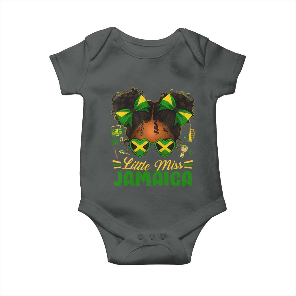 Little Miss Jamaica Baby Onesie Proud Jamaican Afro Black Girls Jamaica Flag Pride - Wonder Print Shop