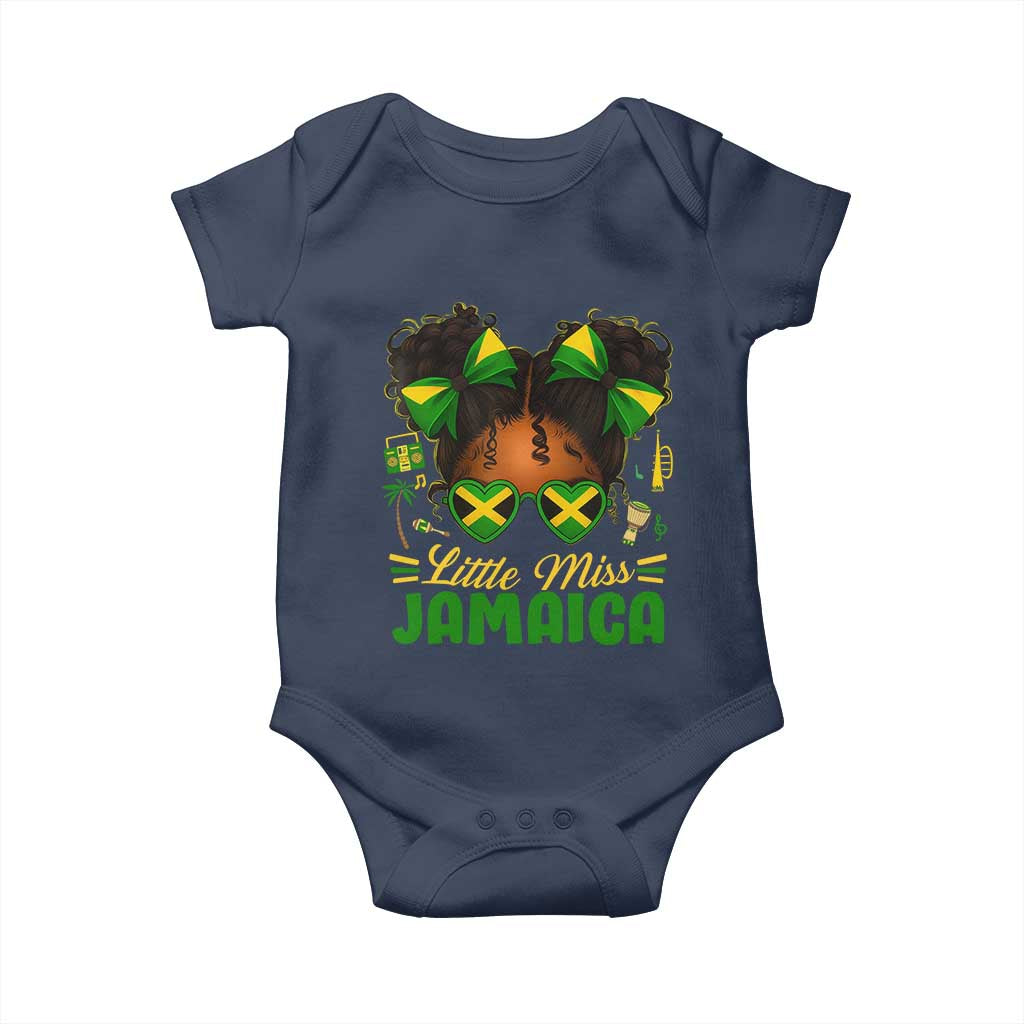 Little Miss Jamaica Baby Onesie Proud Jamaican Afro Black Girls Jamaica Flag Pride - Wonder Print Shop