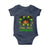 Little Miss Jamaica Baby Onesie Proud Jamaican Afro Black Girls Jamaica Flag Pride - Wonder Print Shop