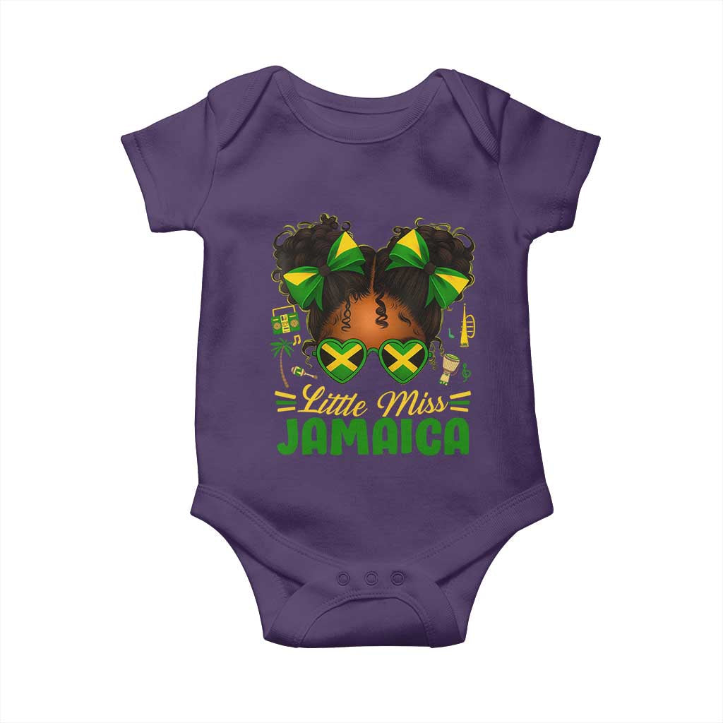 Little Miss Jamaica Baby Onesie Proud Jamaican Afro Black Girls Jamaica Flag Pride - Wonder Print Shop