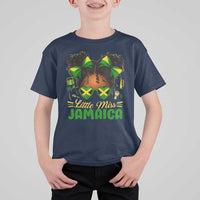 Little Miss Jamaica T Shirt For Kid Proud Jamaican Afro Black Girls Jamaica Flag Pride - Wonder Print Shop