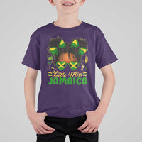 Little Miss Jamaica T Shirt For Kid Proud Jamaican Afro Black Girls Jamaica Flag Pride - Wonder Print Shop