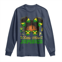 Little Miss Jamaica Long Sleeve Shirt Proud Jamaican Afro Black Girls Jamaica Flag Pride - Wonder Print Shop