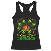Little Miss Jamaica Racerback Tank Top Proud Jamaican Afro Black Girls Jamaica Flag Pride - Wonder Print Shop
