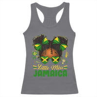 Little Miss Jamaica Racerback Tank Top Proud Jamaican Afro Black Girls Jamaica Flag Pride - Wonder Print Shop