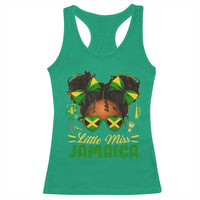 Little Miss Jamaica Racerback Tank Top Proud Jamaican Afro Black Girls Jamaica Flag Pride - Wonder Print Shop