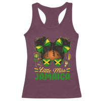 Little Miss Jamaica Racerback Tank Top Proud Jamaican Afro Black Girls Jamaica Flag Pride - Wonder Print Shop