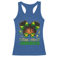 Little Miss Jamaica Racerback Tank Top Proud Jamaican Afro Black Girls Jamaica Flag Pride - Wonder Print Shop