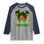 Little Miss Jamaica Raglan Shirt Proud Jamaican Afro Black Girls Jamaica Flag Pride - Wonder Print Shop