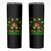 Little Miss Jamaica Skinny Tumbler Proud Jamaican Afro Black Girls Jamaica Flag Pride - Wonder Print Shop