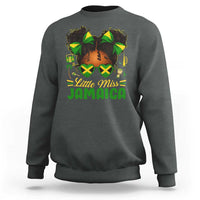 Little Miss Jamaica Sweatshirt Proud Jamaican Afro Black Girls Jamaica Flag Pride - Wonder Print Shop