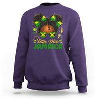 Little Miss Jamaica Sweatshirt Proud Jamaican Afro Black Girls Jamaica Flag Pride - Wonder Print Shop