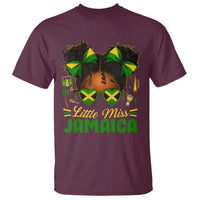 Little Miss Jamaica T Shirt Proud Jamaican Afro Black Girls Jamaica Flag Pride - Wonder Print Shop