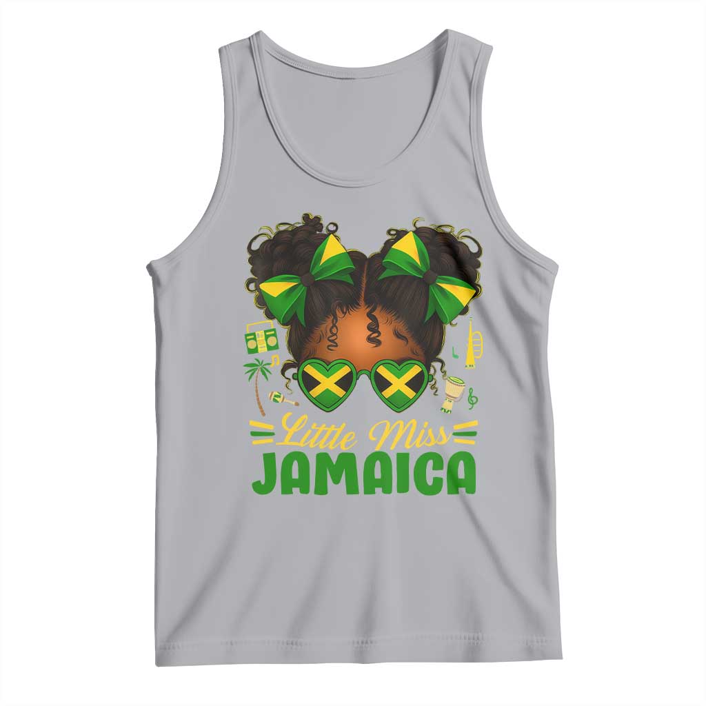 Little Miss Jamaica Tank Top Proud Jamaican Afro Black Girls Jamaica Flag Pride - Wonder Print Shop