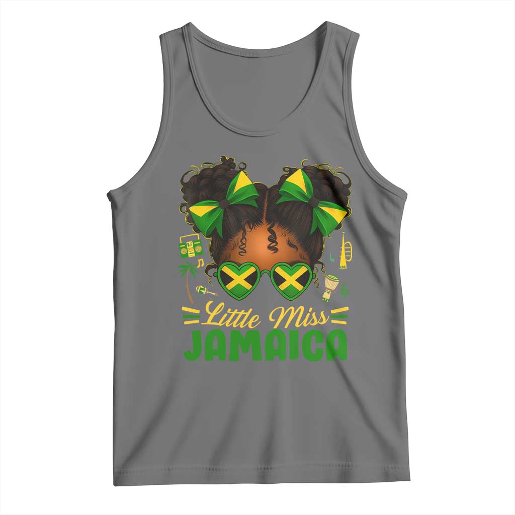 Little Miss Jamaica Tank Top Proud Jamaican Afro Black Girls Jamaica Flag Pride - Wonder Print Shop
