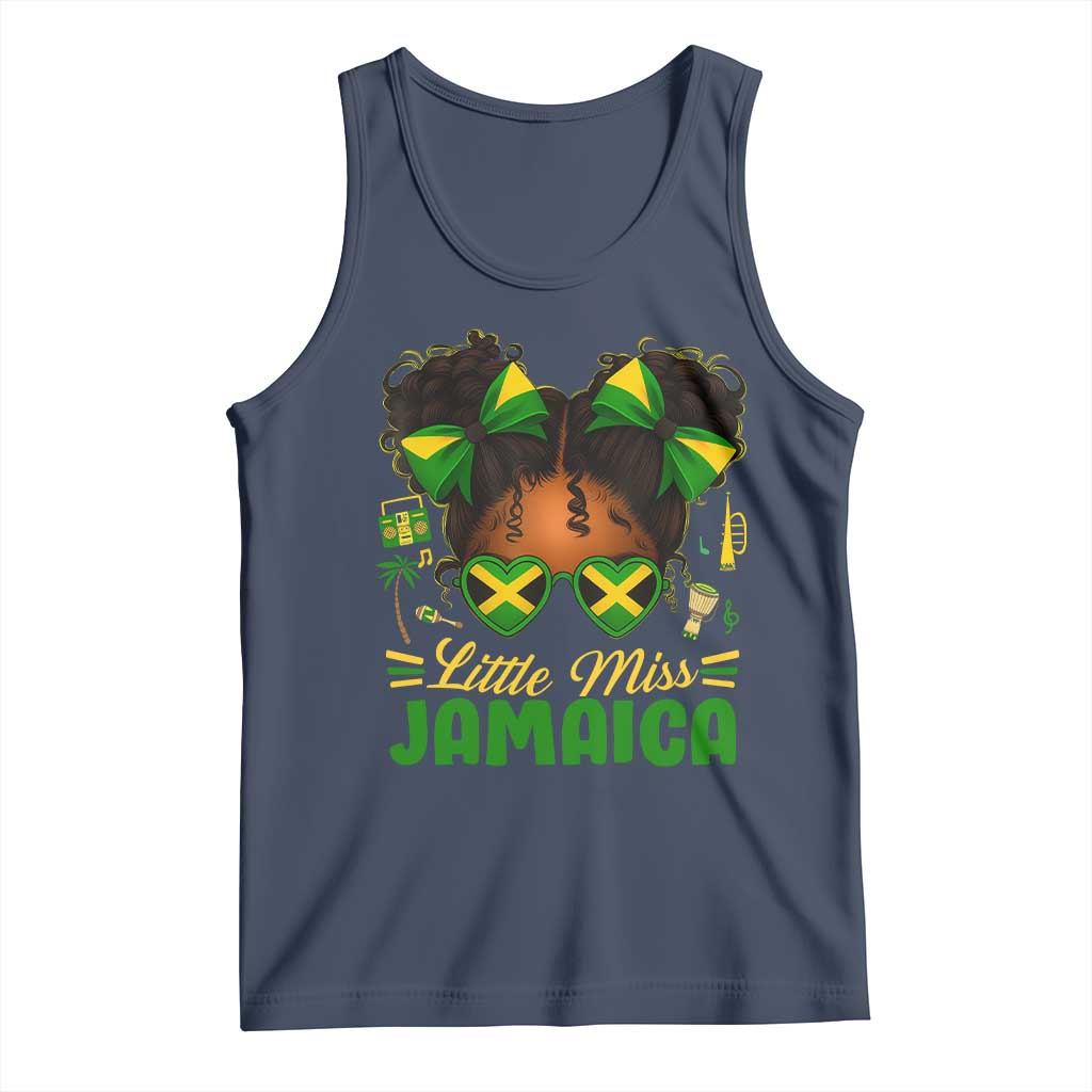 Little Miss Jamaica Tank Top Proud Jamaican Afro Black Girls Jamaica Flag Pride - Wonder Print Shop
