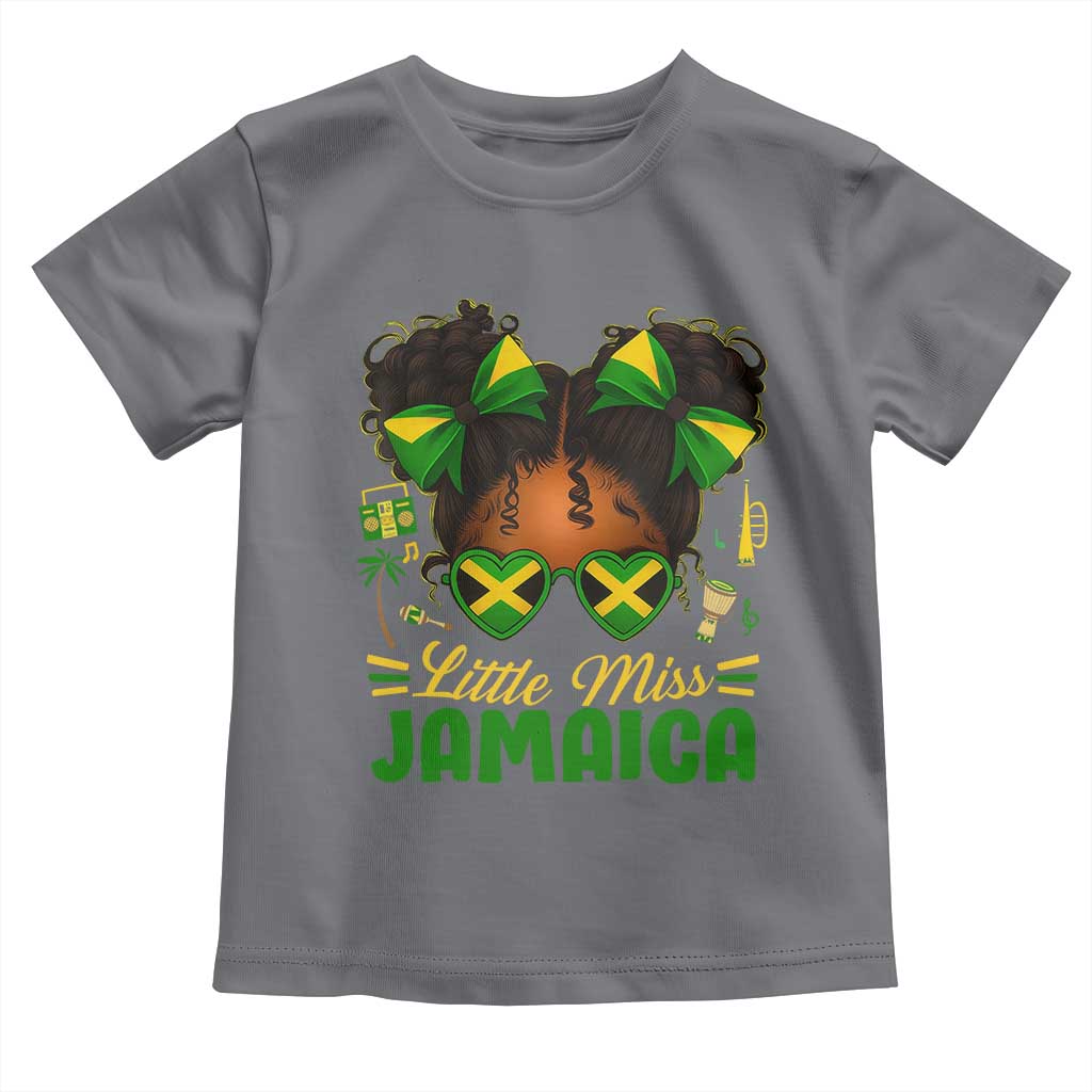 Little Miss Jamaica Toddler T Shirt Proud Jamaican Afro Black Girls Jamaica Flag Pride - Wonder Print Shop
