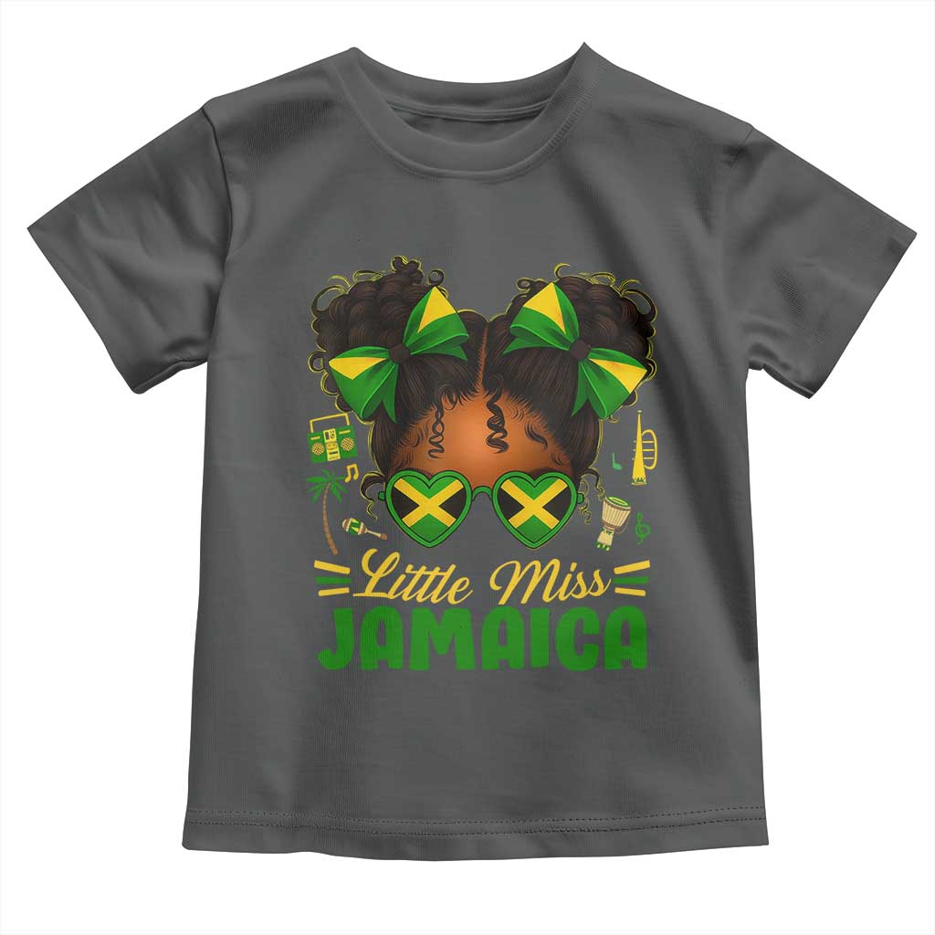 Little Miss Jamaica Toddler T Shirt Proud Jamaican Afro Black Girls Jamaica Flag Pride - Wonder Print Shop