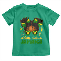 Little Miss Jamaica Toddler T Shirt Proud Jamaican Afro Black Girls Jamaica Flag Pride - Wonder Print Shop