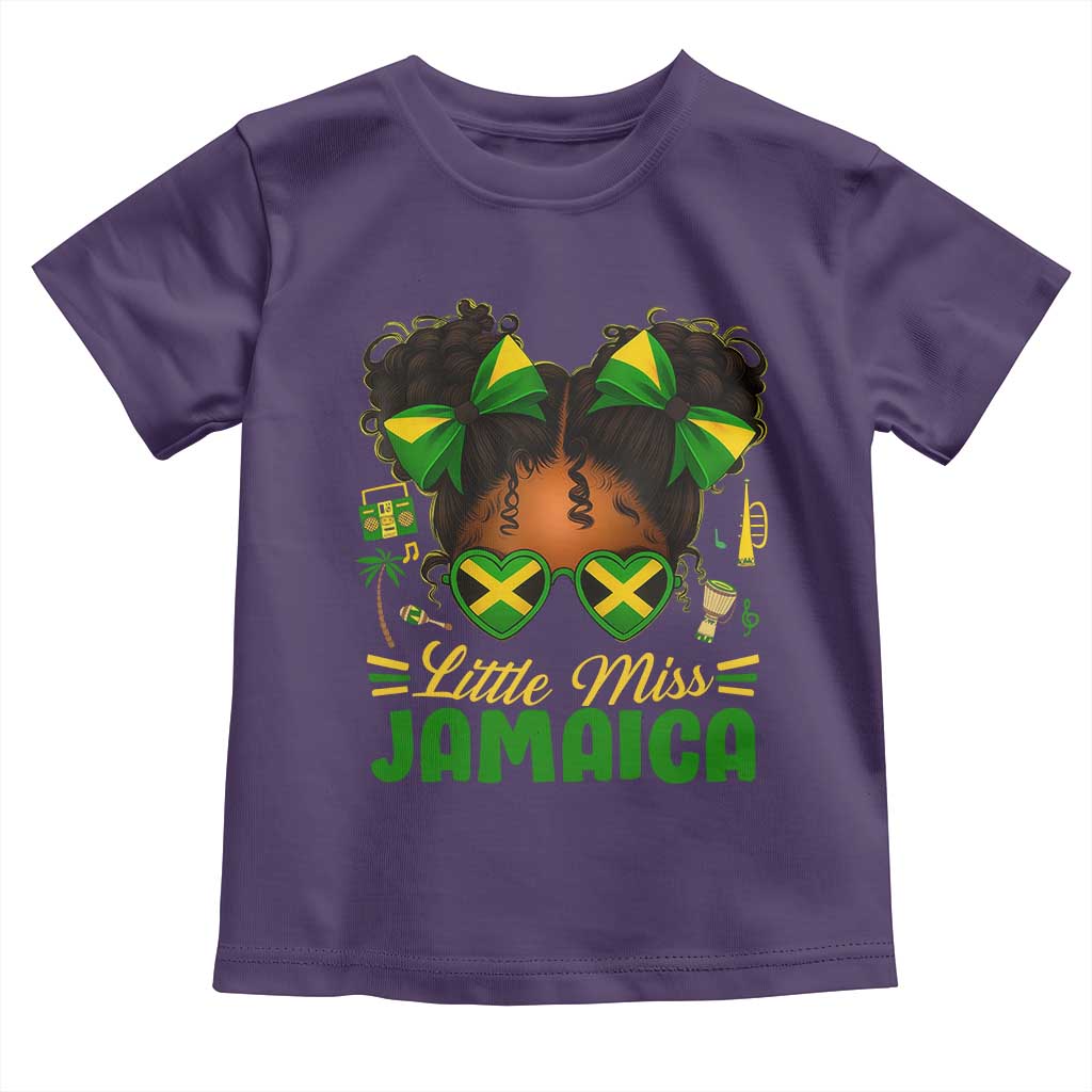 Little Miss Jamaica Toddler T Shirt Proud Jamaican Afro Black Girls Jamaica Flag Pride - Wonder Print Shop