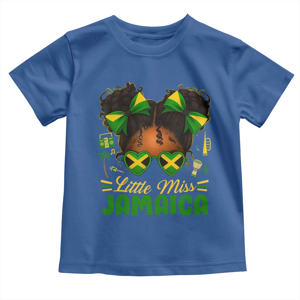 Little Miss Jamaica Toddler T Shirt Proud Jamaican Afro Black Girls Jamaica Flag Pride - Wonder Print Shop