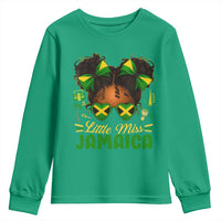 Little Miss Jamaica Youth Sweatshirt Proud Jamaican Afro Black Girls Jamaica Flag Pride - Wonder Print Shop