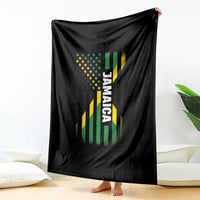Jamaican American Flag Throw Blanket Distressed Jamaica America Usa Flag - Wonder Print Shop