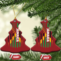Jamaican American Flag Christmas Ornament Distressed Jamaica America Usa Flag - Wonder Print Shop