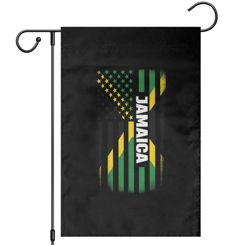 Jamaican American Flag Garden Flag Distressed Jamaica America Usa Flag - Wonder Print Shop