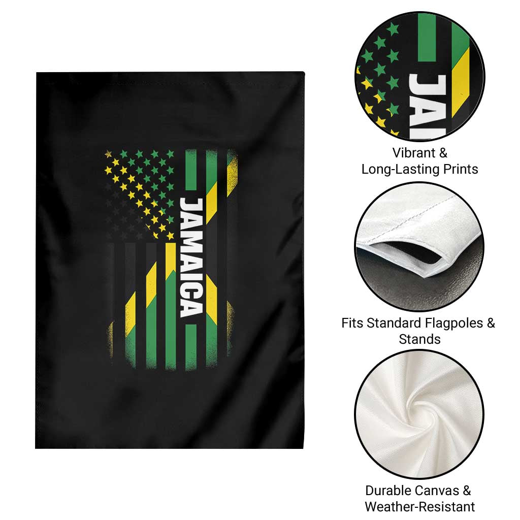Jamaican American Flag Garden Flag Distressed Jamaica America Usa Flag - Wonder Print Shop