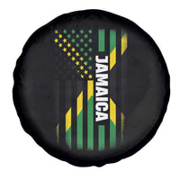 Jamaican American Flag Spare Tire Cover Distressed Jamaica America Usa Flag - Wonder Print Shop