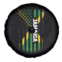 Jamaican American Flag Spare Tire Cover Distressed Jamaica America Usa Flag - Wonder Print Shop