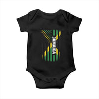 Jamaican American Flag Baby Onesie Distressed Jamaica America Usa Flag - Wonder Print Shop