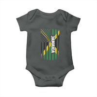 Jamaican American Flag Baby Onesie Distressed Jamaica America Usa Flag - Wonder Print Shop