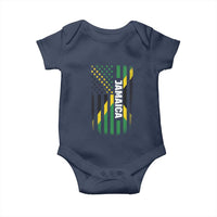 Jamaican American Flag Baby Onesie Distressed Jamaica America Usa Flag - Wonder Print Shop