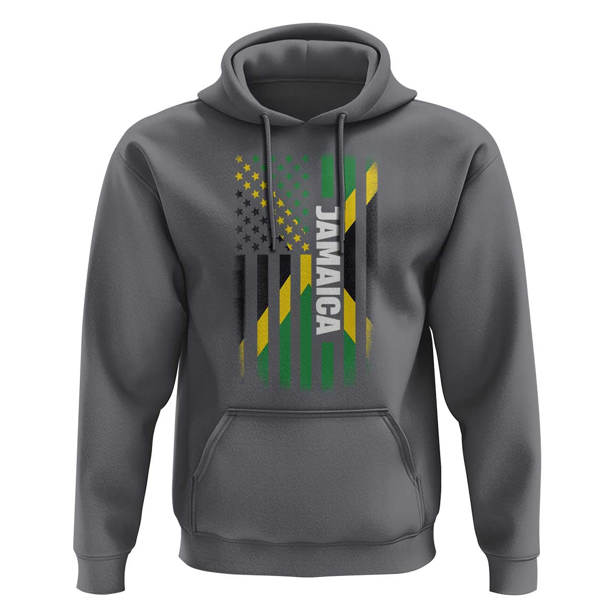 Jamaican American Flag Hoodie Distressed Jamaica America Usa Flag - Wonder Print Shop