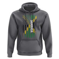 Jamaican American Flag Hoodie Distressed Jamaica America Usa Flag - Wonder Print Shop