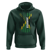 Jamaican American Flag Hoodie Distressed Jamaica America Usa Flag - Wonder Print Shop