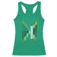 Jamaican American Flag Racerback Tank Top Distressed Jamaica America Usa Flag - Wonder Print Shop